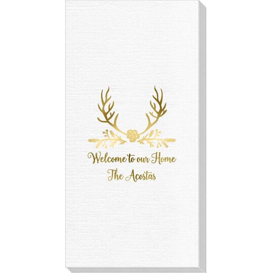 Pine Berry Antlers Deville Guest Towels